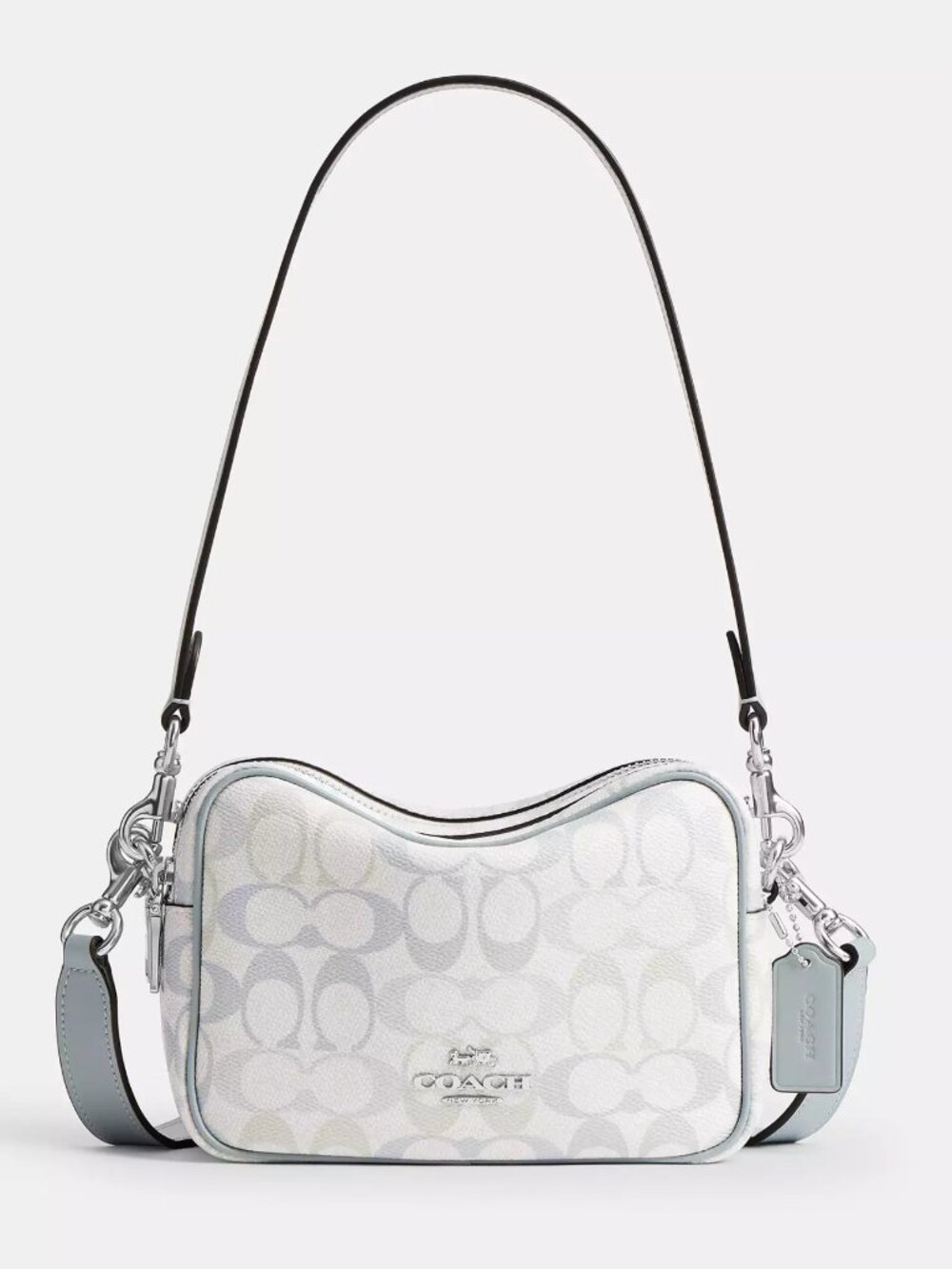 Coach CEK72 Mini Carey Crossbody Bag In Signature Canvas Chalk/Blue *SEALED*